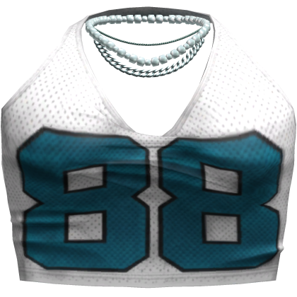 Blue Jersey '88' Halter Top w/ Necklace Bundie 3.0