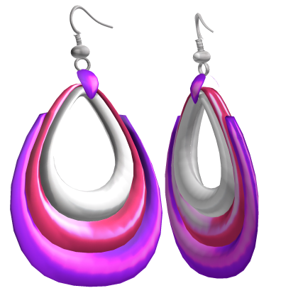 Purple & Pink 2000s Harajuku Ear Hoops Y2K