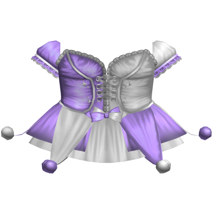 Purple and White Jester Dress Roblox item