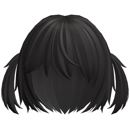 ♡ kawaii short dark brown cat hair w pigtails Roblox item
