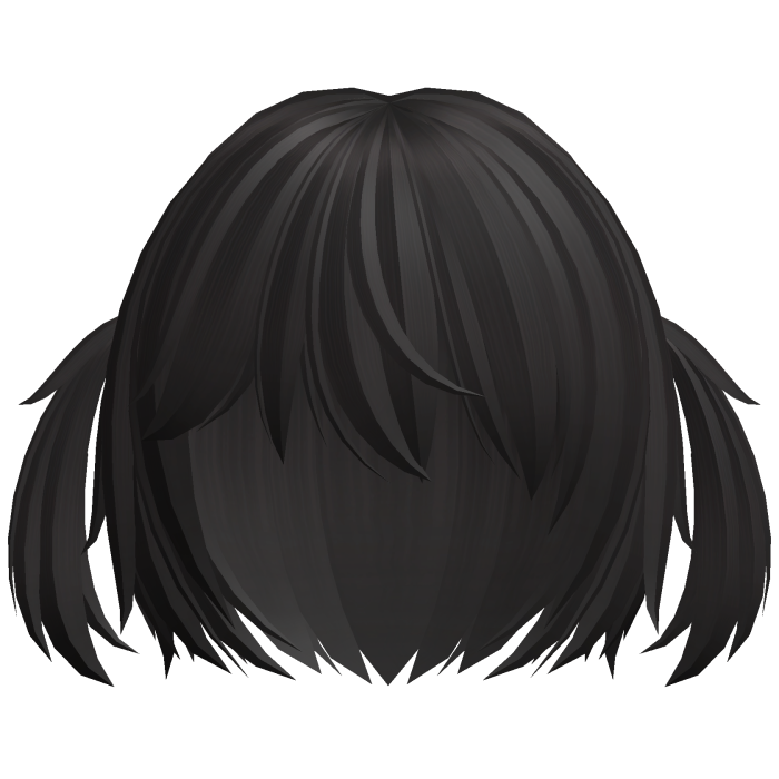 ♡ kawaii short dark brown cat hair w pigtails