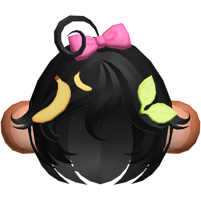🍌🐵🍃 cute lala monkey bob hair in black