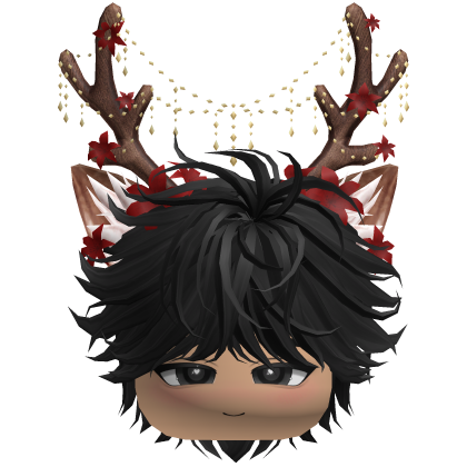 Christmas Messy Hair w/ Antlers