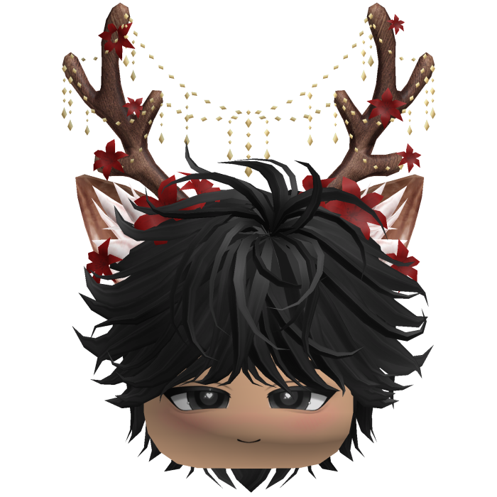 Christmas Messy Hair w/ Antlers