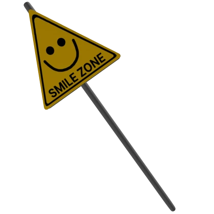 Smile Zone Road Hazard Sign (Weirdcore) | Roblox Item - Rolimon's