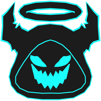 Cartoony Cyan Hacker Demon Hood