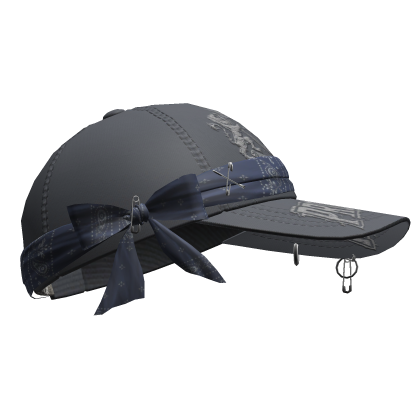 Y2k Tilted Bandana Cap Faded Blue