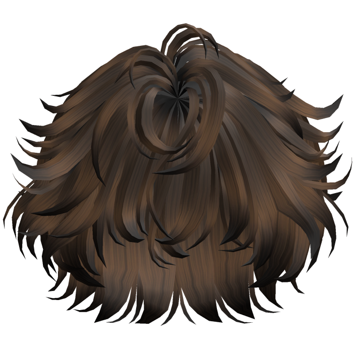 Fluffy Curled Fringe Hair - Brown