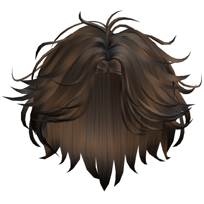 Fluffy Curtain Shag Hair - Brown
