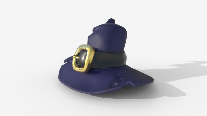Stylized Witch Hat - Low Poly Game Ready preview 3