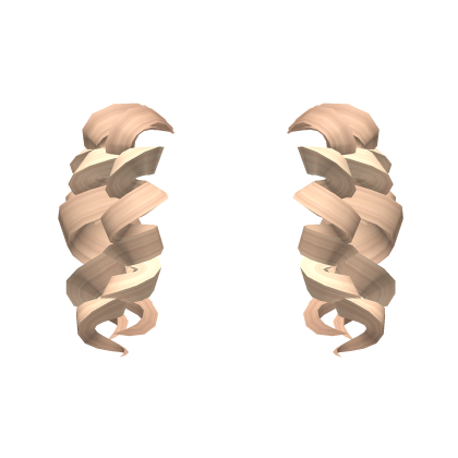 Curly Pigtails Extension in Blonde Roblox item