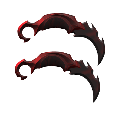 Holdable Dual Karambit - Firebrand Crimson Red