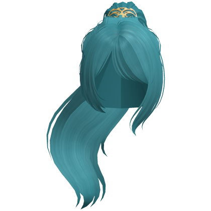 Cute Sage Ponytail Hair Teal Roblox item