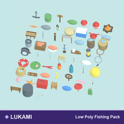 Low Poly Fishing Pack x58