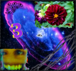 SuperNova Eyes, Maroon Wires, Three Images