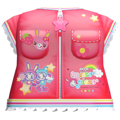 ..◜ᴗ◝.. !! cutesy red mezzo piano star jacket