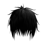 Black Messy Vkei Scene Emo Hair