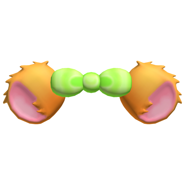 🍀 cute hamtaro kawaii ears w green bow