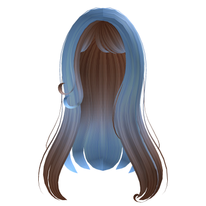 Long Soft Siren Waves Hair Blue Ombre Y2K Anime Roblox item