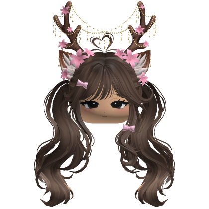 Ethereal Christmas Fairy Fawn Pigtails w/ Antlers