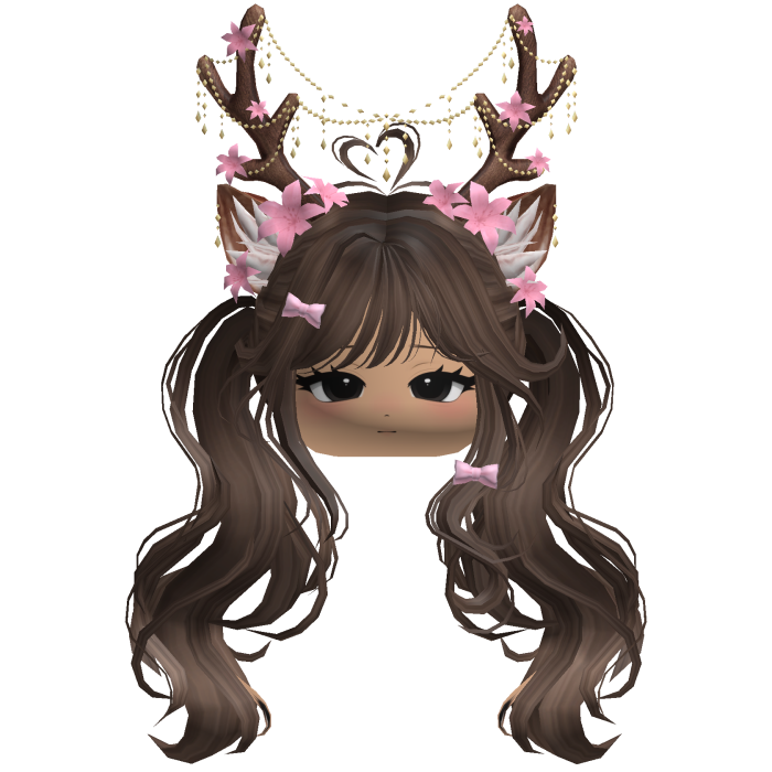 Ethereal Christmas Fairy Fawn Pigtails w/ Antlers