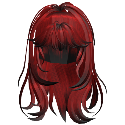 Long Wavy Bangs Hair - Red