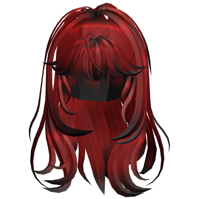 Long Wavy Bangs Hair - Red