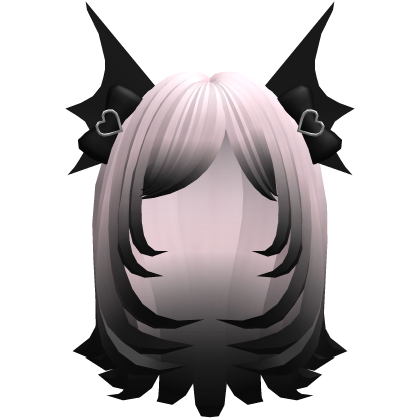 cute layered bat hair in pink black