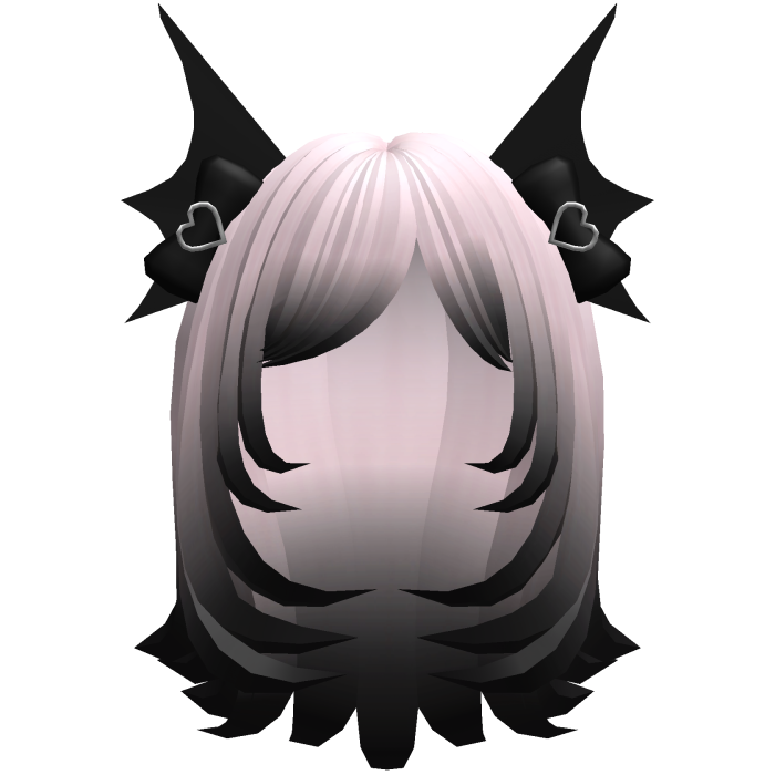 cute layered bat hair in pink black