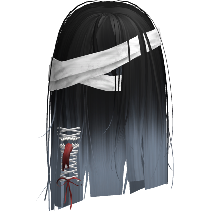 Creepy Black Blue Short Monster Hair Bandages