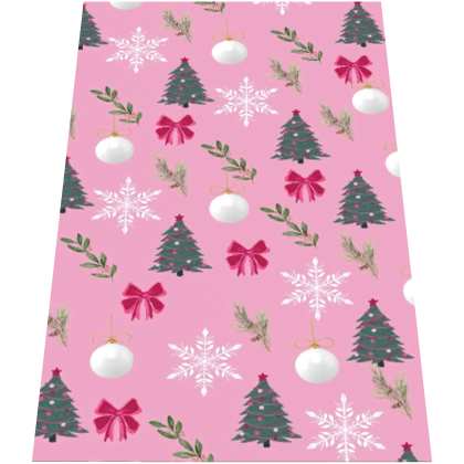 Pink Christmas Tree Snowflake Cape