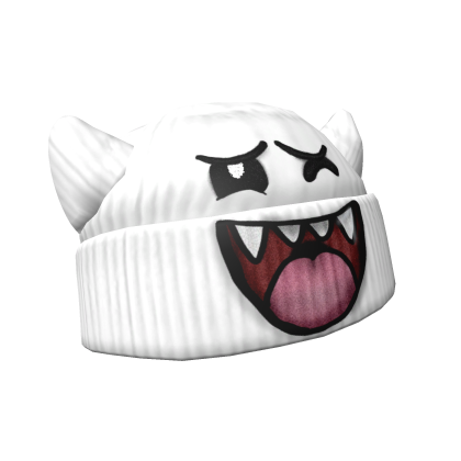 White Waza Cat Beanie
