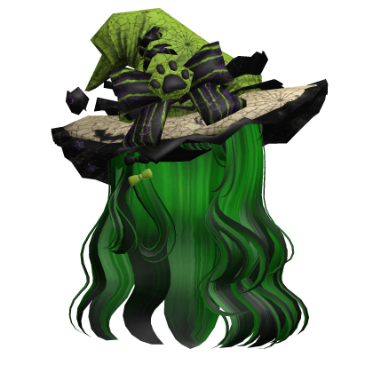 Green Kawaii Witch Halloween Hair