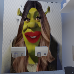 shrek in the bathrooms