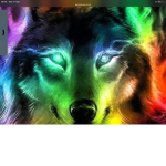 Rainbow wolf peeps