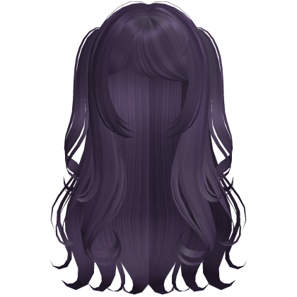 adorable wispy curly pigtails hair in dark purple