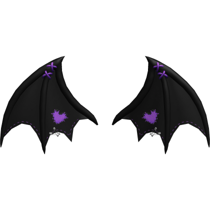 Cute Bat Wings – Black & Purple Roblox item