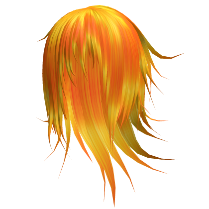 Lava Orange Emo Vkei Windy Long Abstrakt Hair 74. 