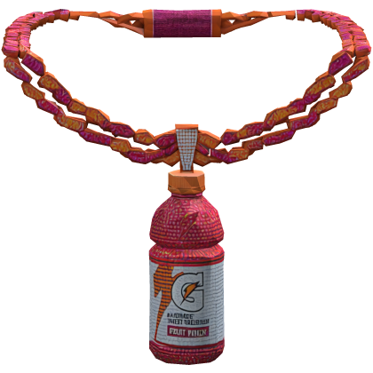 Iced Out Red Gadorade Chain Necklace