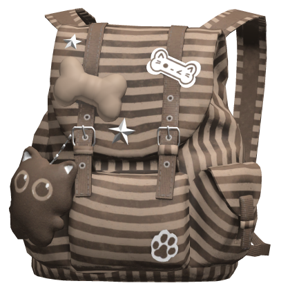 Brown Cute Bone Y2k Backpack