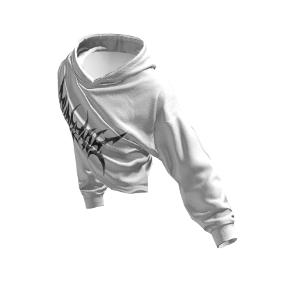 Half Raised Hoodie White w/ Black Svddenly Print