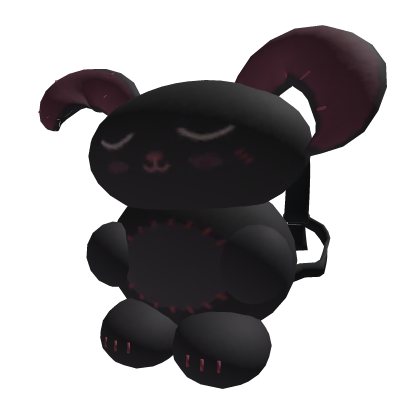 Black Grumpy Bunny Backpack - 3.0 Roblox item