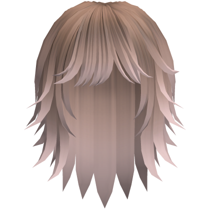 cute messy short moe hair in brown pink Roblox item
