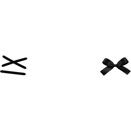 Coquette Hair Pin and Bow - Black Roblox item