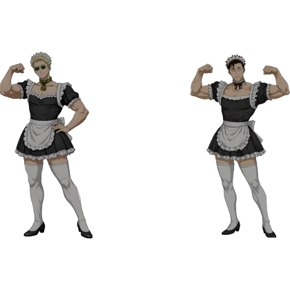 Nanami and Higuruma Maid Cutout thumbnail