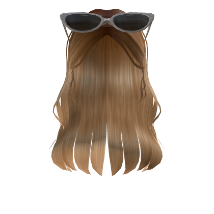 BB Cute Wavy Tucked Long Hair with Shades Blonde Roblox item