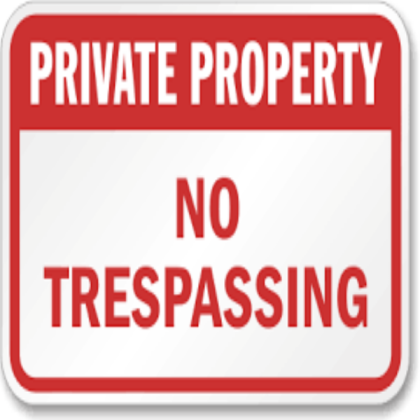 No Tresspassing Sign Roblox decal
