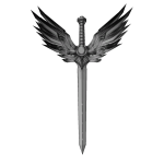 Black White Angel Sword
