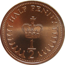 UK Half New Penny - Elizabeth II