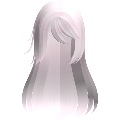 pastel pink cute protagonist side swept long hair